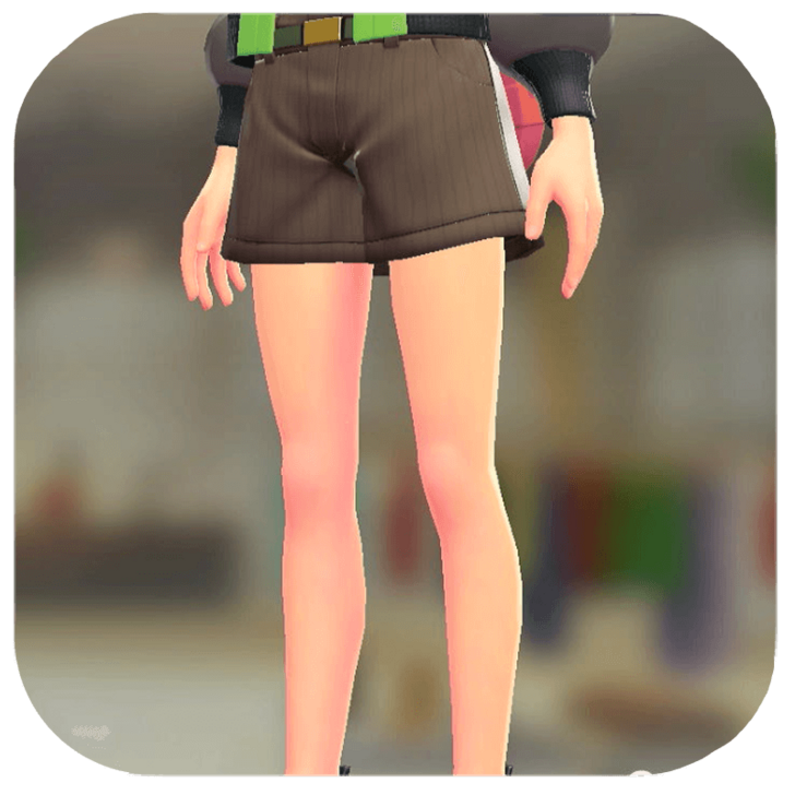 Pokemon ZA - Casual Shorts Set Dark Brown | Moss Green