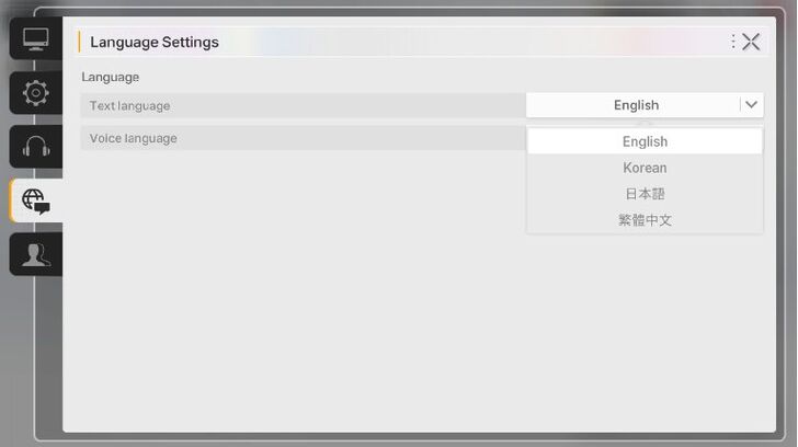 Chaos Zero Nightmare - Language Settings