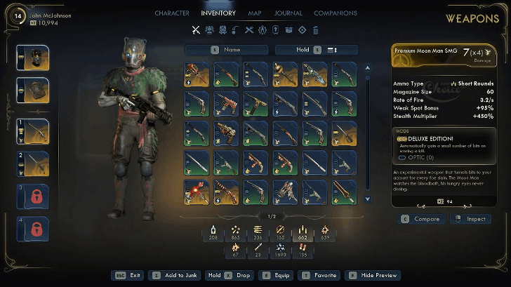 Unique Weapons Blurb