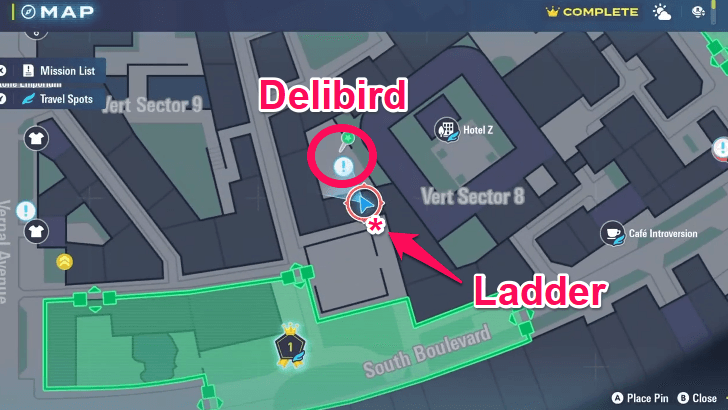 Delibird Gets in a Flap Map Location