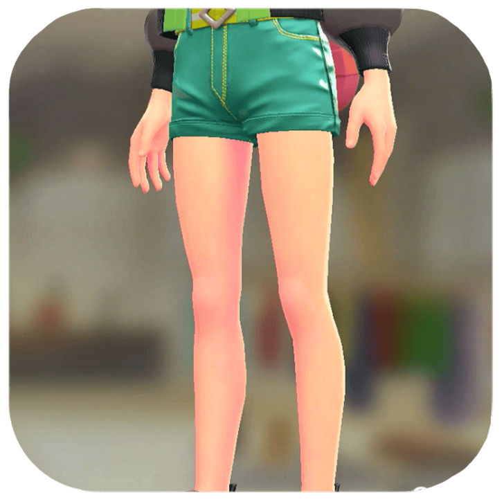 Pokemon ZA - Short Shorts Set Emerald Green | Yellow / White