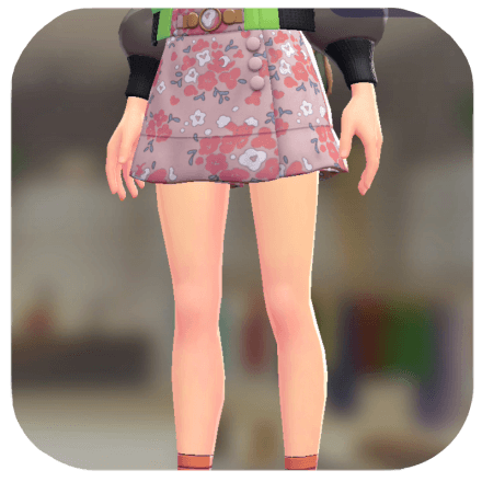 Pokemon ZA - Wrap Skort Set Floral Pink | Pale Pink