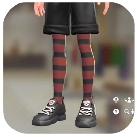 Pokemon Legends Z-A Male Striped Thigh-High Socks Icon