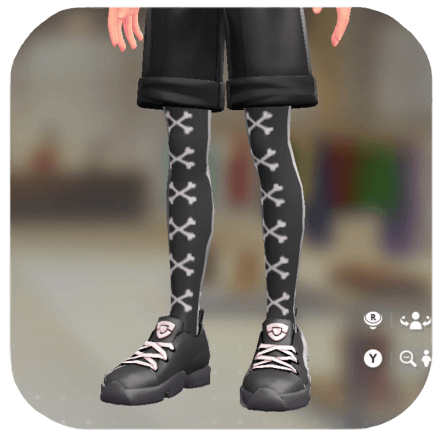 Pokemon Legends Z-A Male Bow-and-Bone Thigh-High Socks Icon