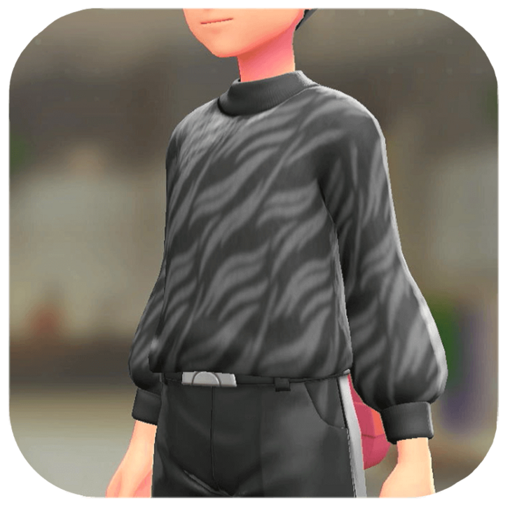 Pokemon Z-A - Fuzzy Sweater Black / Gray M