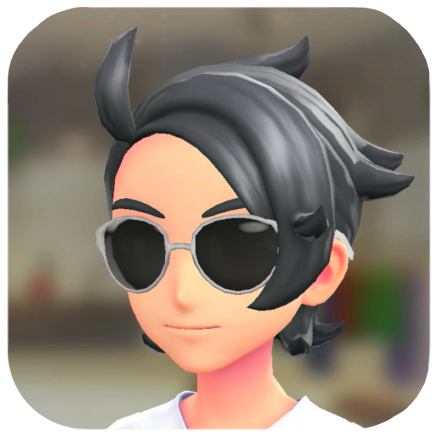 Pokemon Z-A - Oval Glasses Black Lenses (Blanc) M