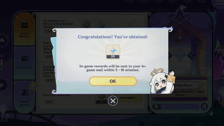 Genshin - Artful Odyssey Prize Draw