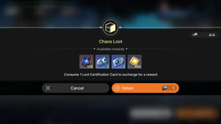 Used to Loot Chaos Rewards