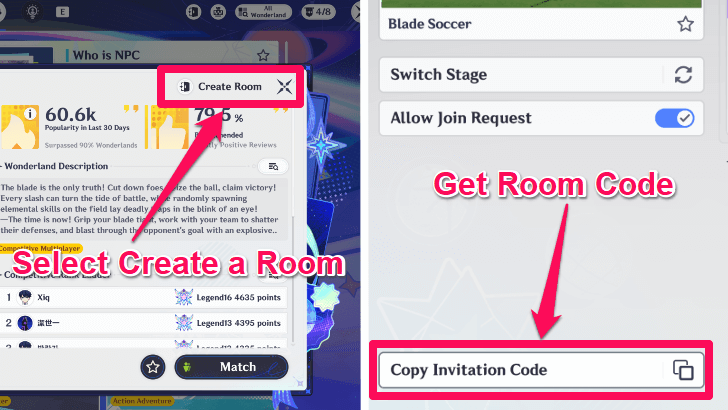 Room Invitation Code