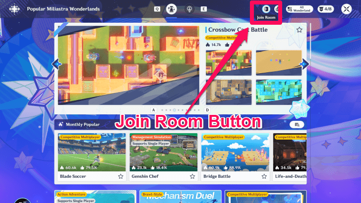 Join Room Button