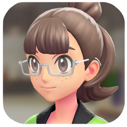 Pokemon Z-A - Rectangle Glasses White Frames F