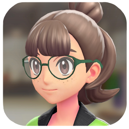 Pokemon Z-A - Oval Glasses Green Frames F