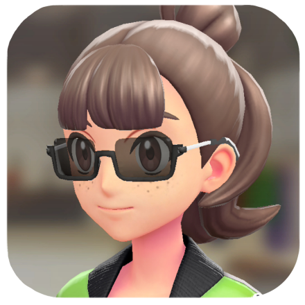 Pokemon Z-A - Rectangle Glasses Black Lenses F