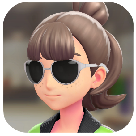 Pokemon Z-A - Oval Glasses Black Lenses (Blanc) F