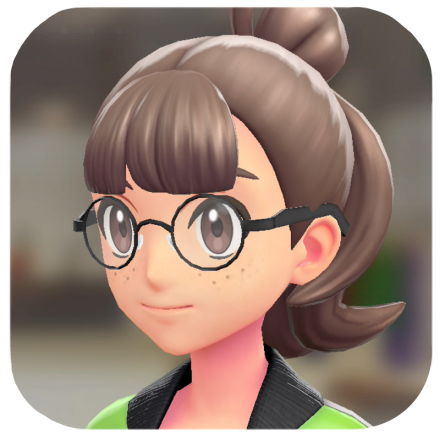 Pokemon Z-A - Round Glasses Black Frames F