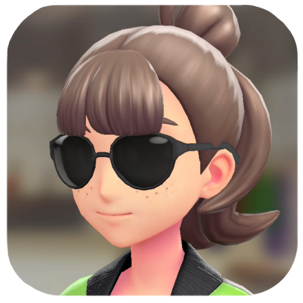 Pokemon Z-A - Oval Glasses Black Lenses (Noir) F