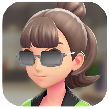 Pokemon Z-A - Rectangle Glasses Silver Lenses F