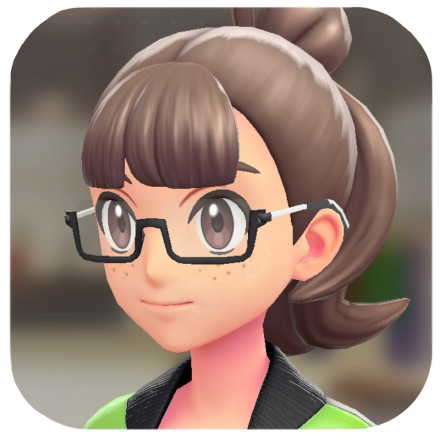 Pokemon Z-A - Rectangle Glasses Black Frames F