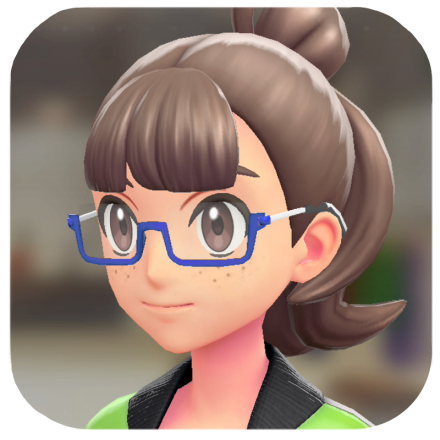 Pokemon Z-A - Rectangle Glasses Blue Frames F