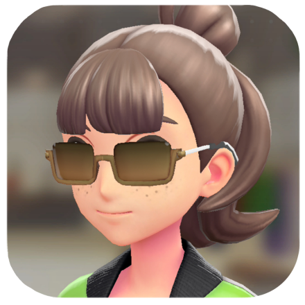 Pokemon Z-A - Rectangle Glasses Gold Lenses F