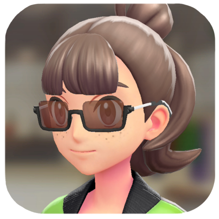 Pokemon Z-A - Rectangle Glasses Brown Lenses F