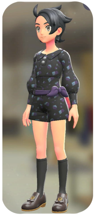 Pokemon Z-A - Belted Romper Set Sweet Black | Purple M