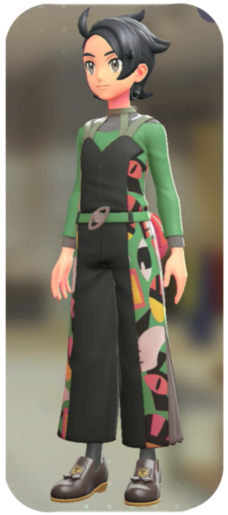 Pokemon Z-A - Overalls and Shirt Set Mystic Black | Green M