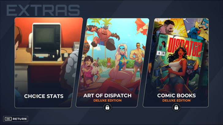 Dispatch Extras Screen