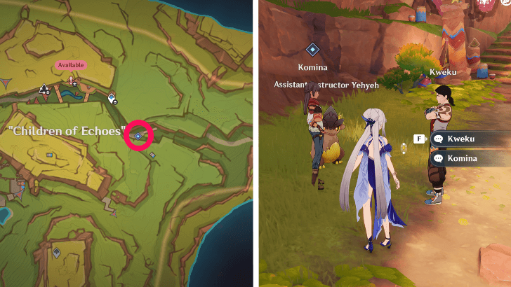 Komina and Kweku Location