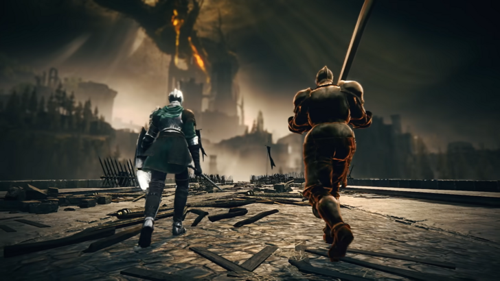 Elden Ring two characters walking away