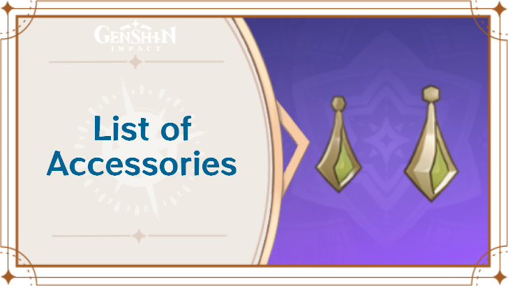 Genshin Impact - List of Accessories
