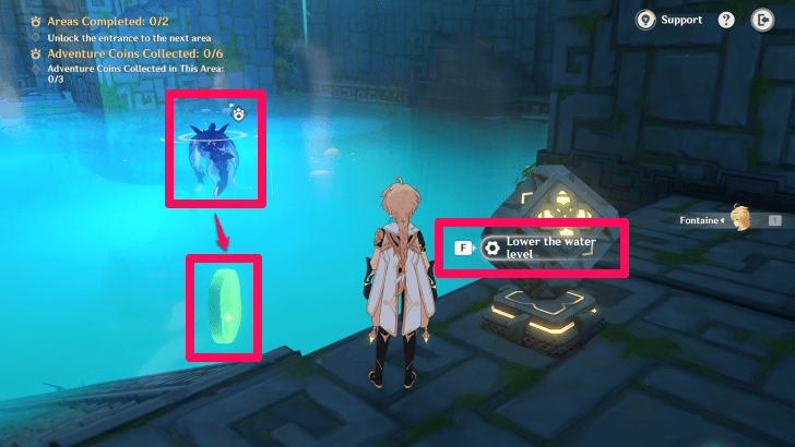 Dive Under Roiling Waves Step 1