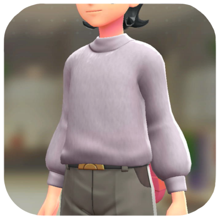 Pokemon Z-A - Fuzzy Sweater Pale Purple M