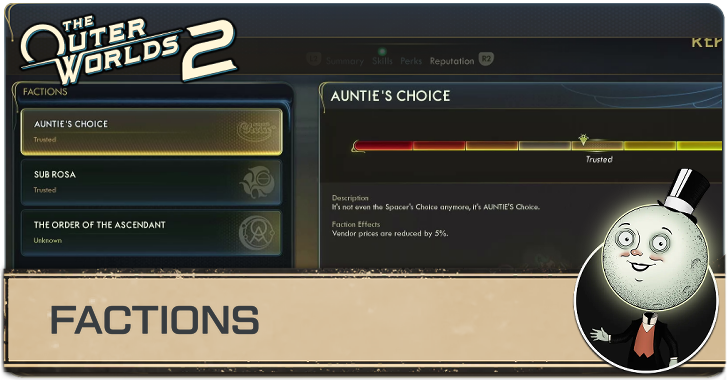 The Outer Worlds 2 - List of All Factions