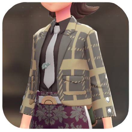 Pokemon Z-A - Blazer and Shirt Set BRAVELY Gray | Dark Brown F