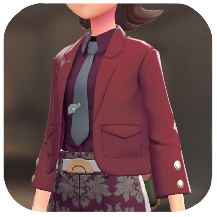 Pokemon Z-A - Blazer and Shirt Set Red | Wine Red F