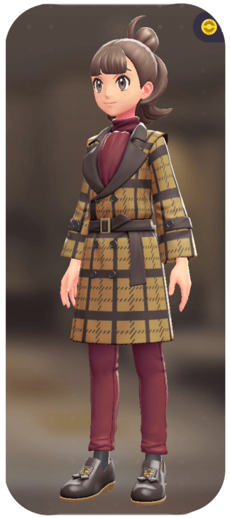 Pokemon Z-A - Trench Coat and Pants Set BRAVELY Tan | All-Red F