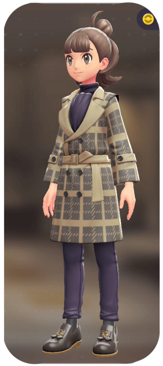 Pokemon Z-A - Trench Coat and Pants Set BRAVELY Gray | All-Purple F