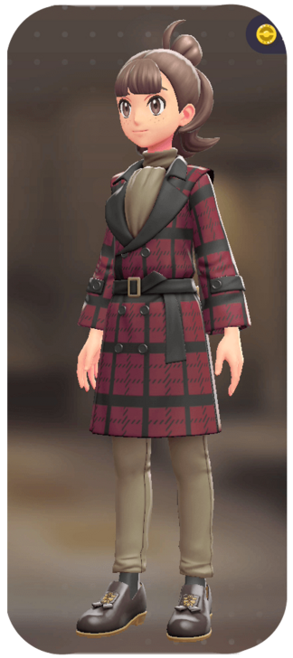 Pokemon Z-A - Trench Coat and Pants Set BRAVELY Red | All-Beige F