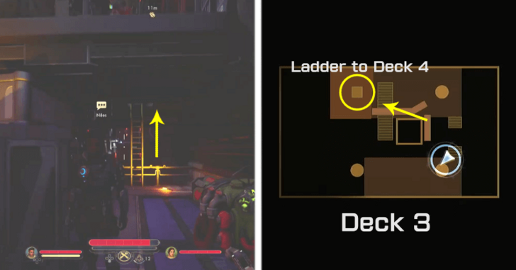 Climb Ladder to Deck 4