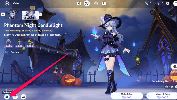 Engraved Shards - How to Access Redemption Screen