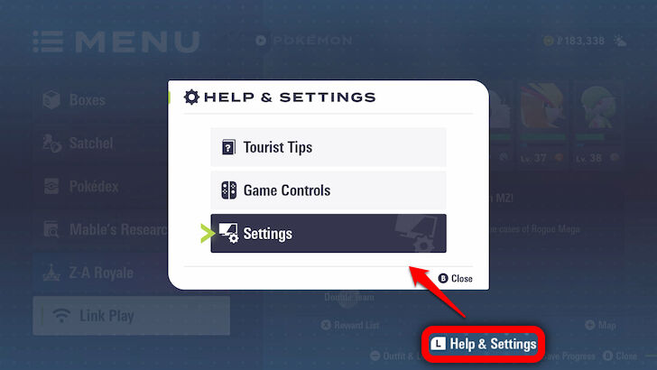 Press L in the Main Menu to Change Settings