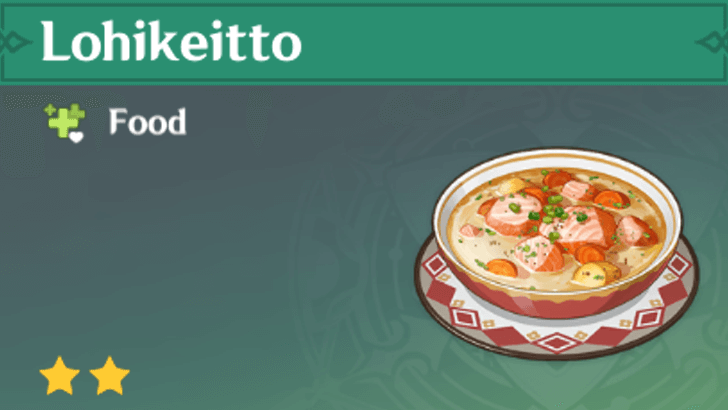 Genshin Impact - How to Get Lohikeitto and Effects