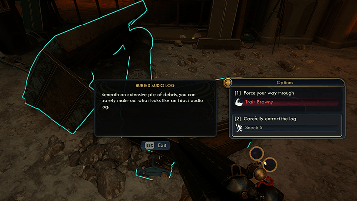 3 - Examine the Buried Audio Log