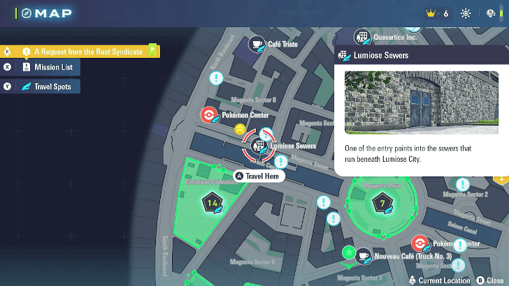 Lumiose Sewers West Saison Canals