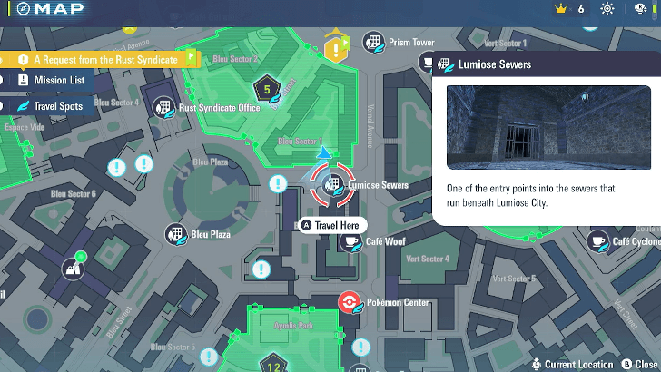 Lumiose Sewers Below Wild Zone 5