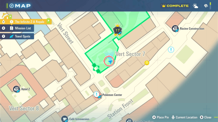 Wild Zone 17 Map View