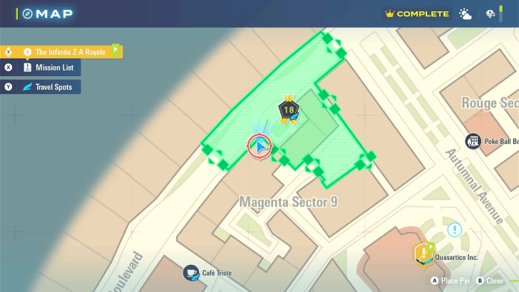 Wild Zone 18 Map Location