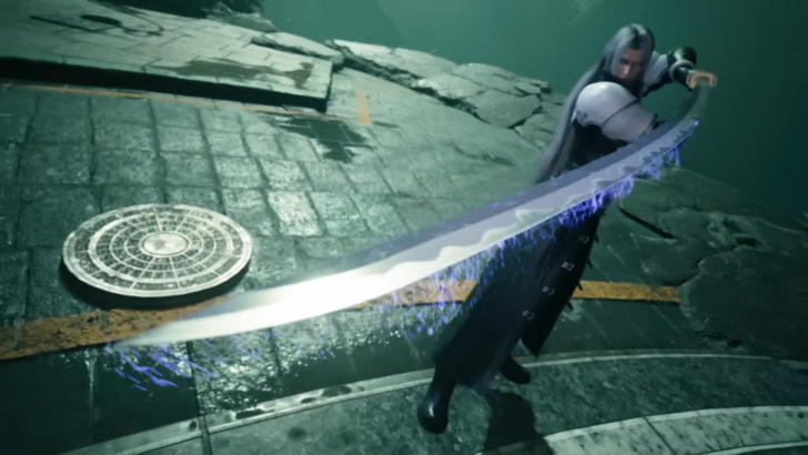 FF7 Remake Sephiroth flexing Masamune