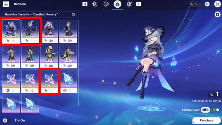 Genshin - Use Radiant Shards in Miliastra Shop